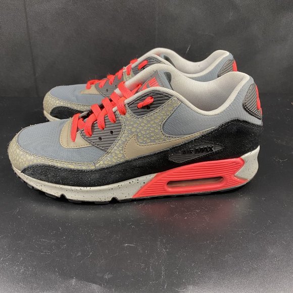 Nike Air Max 90 Premium Bamboo Safari Infrared Gray 700155-006 Men’s Size 8.5 - Picture 2 of 14